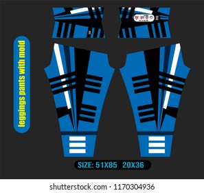 leggings pants fashion illustration vector with mold