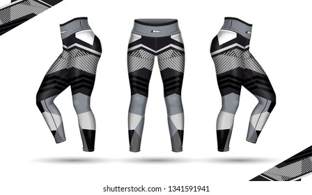 leggings pants fashion illustration vector with mold