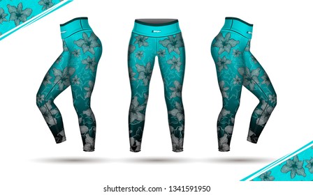leggings pants fashion illustration vector with mold