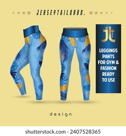 Leggings pants fashion illustration vector with mold