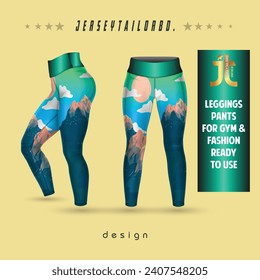 Leggings pants fashion illustration vector with mold