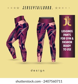 Leggings pants fashion illustration vector with mold