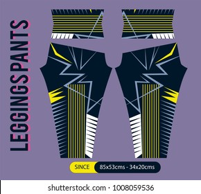 leggings pants fashion vector illustration with mold 