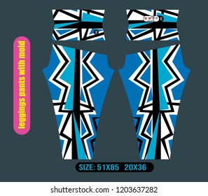 leggings pants fashion vector illustration with mold