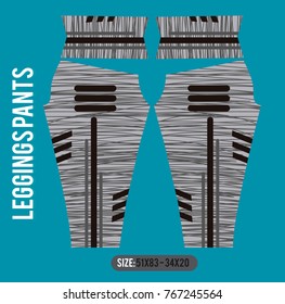 leggings pants fashion vector illustration with mold