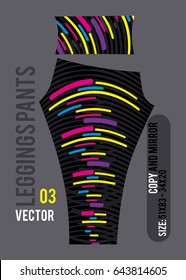 Leggings Pants fashion vector With mold