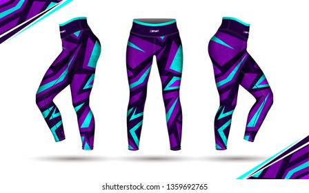 leggings pants training fashion illustration vector with mold