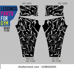 leggings pants vector form gym with mold ready to use
