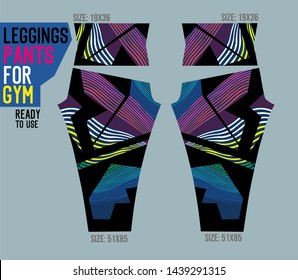 leggings pants vector for gym with mold ready to use