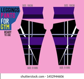 leggings pants vector for gym with mold ready to use