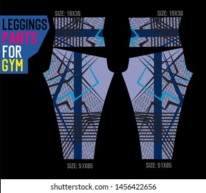 leggings pants vector for gym with mold ready to use
