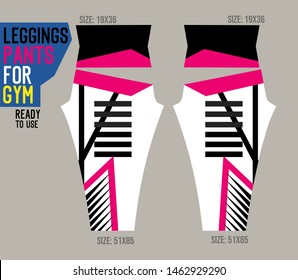 leggings pants vector for gym with mold ready to use