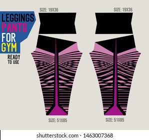 leggings pants vector for gym with mold ready to use