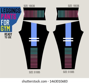 leggings pants vector for gym with mold ready to use