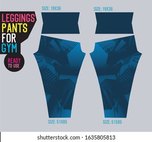 leggings pants vector for gym with mold ready to use