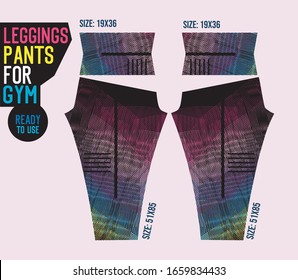 leggings pants vector for gym with mold ready to use