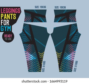 leggings pants vector for gym with mold ready to use