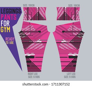 leggings pants vector for gym with mold ready to use
