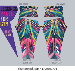 leggings pants vector for gym with mold ready to use