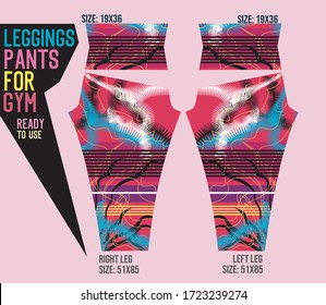 leggings pants vector for gym with mold ready to use
