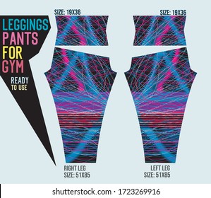 leggings pants vector for gym with mold ready to use