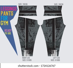 leggings pants vector for gym with mold ready to use