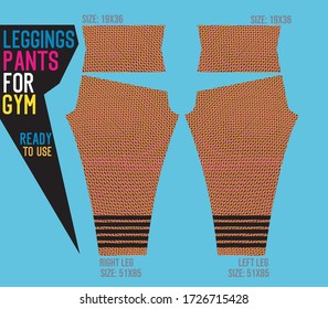 leggings pants vector for gym with mold ready to use