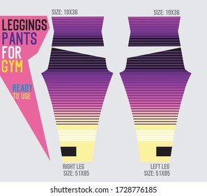 leggings pants vector for gym with mold ready to use