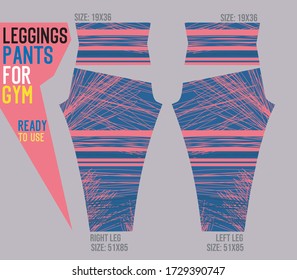 leggings pants vector for gym with mold ready to use