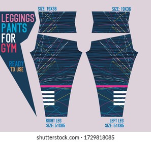 leggings pants vector for gym with mold ready to use