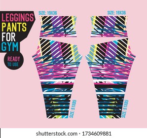 leggings pants vector for gym with mold ready to use
