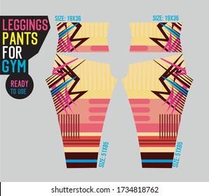 leggings pants vector for gym with mold ready to use