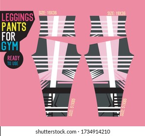 leggings pants vector for gym with mold ready to use