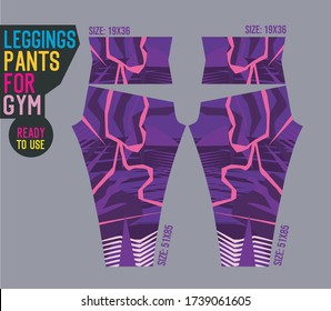 leggings pants vector for gym with mold ready to use