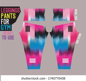 leggings pants vector for gym with mold ready to use