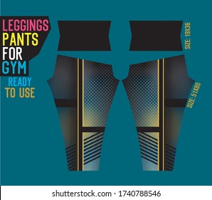 leggings pants vector for gym with mold ready to use