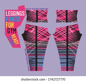 leggings pants vector for gym with mold ready to use