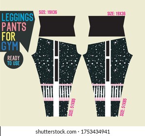 leggings pants vector for gym with mold ready to use