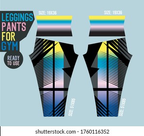 leggings pants vector for gym with mold ready to use