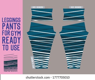 leggings pants vector for gym with mold ready to use