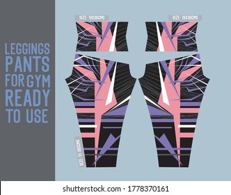 leggings pants vector for gym with mold ready to use