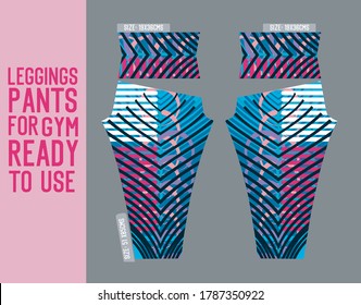 leggings pants vector for gym with mold ready to use