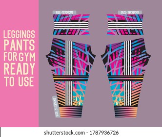 leggings pants vector for gym with mold ready to use