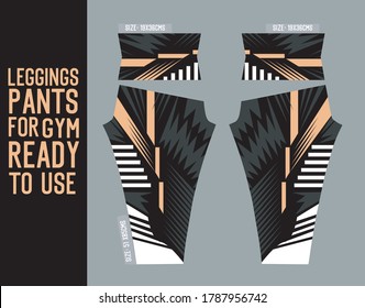 leggings pants vector for gym with mold ready to use