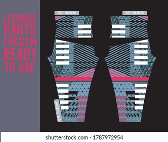 leggings pants vector for gym with mold ready to use