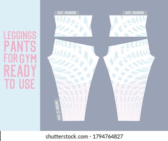 leggings pants vector for gym with mold ready to use