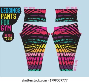 leggings pants vector for gym with mold ready to use