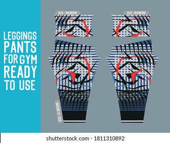 leggings pants vector for gym with mold ready to use