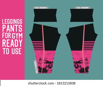 leggings pants vector for gym with mold ready to use