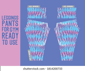 leggings pants vector for gym with mold ready to use